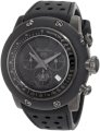 Glam Rock Women's GR90105 Race Track Chronograph Black Dial Black Silicone Watch