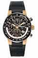 Ferragamo Men's F55LCA75910 S113 F-80 Chronograph Tachymeter Rubber Gold IP GMT Watch