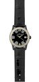Claude Bernard Women's 61163 37NJP ND Ladies Fashion Gold PVD Swarovski Black Leather Watch