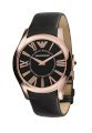 Armani Rose Gold Tone Black Dial Men's Watch - AR2043