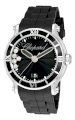 Chopard Women's 288525-3005 Happy Sport Round Black Waved Dial Watch