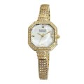Badgley Mischka Women's BA1156MPGB Crystal Accented Gold-Tone Bracelet Watch