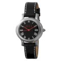 Elletime Women's EL20029S02N Steel Black Dial Black Strap Watch