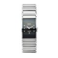 Rado Women's R20785759 Integral Black Dial Ceramic Case Six Round Cut Diamonds Watch