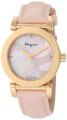 Ferragamo Women's F50SBQ5027 S111 Salvatore Pink Genuine Patent Leather Mother-Of-Pearl Diamond Gold Plated Watch