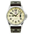 Luminox Field 42mm 1827 Ivory Dial Brown Leather Mens Watch