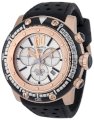 Glam Rock Men's GR90124 Miami Chronograph Silver Dial Black Silicone Watch