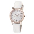 Burberry Women's BU9108 Large Check White Leather Strap Watch