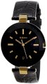 Rado Men's R22828155 Coupole Black Leather Bracelet Watch