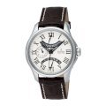 Festina Men's F16275/4 Retro Grade Stainless Steel Leather Strap 24-Hour Dual Time Watch