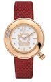 Ferragamo Women's F64SBQ5101S S012 Gancino Gold Ion-Plating Red Leather Rotating Bezel Watch