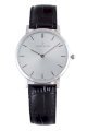 Đồng hồ đeo tay Claude Bernard Men's 20061 3 AIN Classic Gents - Slim Line Silver Dial Black Leather Watch