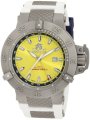 Invicta Men's 1588 Subaqua Noma III Yellow Dial White Silicone Watch