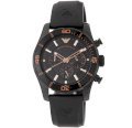Emporio Armani Men's AR5946 Black Rubber Quartz Watch with Black Dial