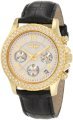 Invicta Women's IBI-10063-002 Chronograph Mother-Of-Pearl Dial Black Leather Watch