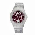 Swatch Men's YTS405G Quartz Date Red Dial Stainless Steel Watch