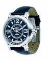 Gio Monaco Men's 820-F Crepacci Automatic Black Dial Luminous Leather Watch