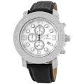 JBW-Just Bling Men's JB-6116L-A "Tazo" Stainless-Steel Chronograph Genuine Leather Diamond Watch