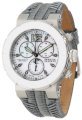 Invicta Women's 10724 Ocean Reef Chronograph Diamond Accented Mother-Of-Pearl Dial Gray Leather Watch