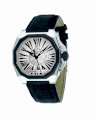 Gio Monaco Men's 707-A Medusa Octagon Black PVD Bezel White Dial Watch