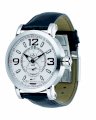 Gio Monaco Men's 815-F Crepacci White Dial Luminous Leather Date Watch