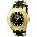 Invicta Men's 6186 Reserve Collection GMT 18k Gold-Plated Black Rubber Watch