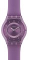 Swatch Women's Skin SFV107 Purple Rubber Quartz Watch with Purple Dial