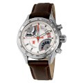 TX Men's T3C180 650 Flyback Chrono Dual Time Silver Dial 