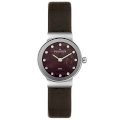 Skagen Women's 358XSSLD Steel Collection Crystal Accented Brown Leather Watch