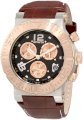 Invicta Men's 1852 Reserve Chronograph Black Dial Brown Leather Watch