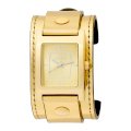  Vestal Unisex EA015 Electra Gold-Tone Leather Cuff Watch