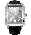 RSW Men's 9220.BS.A1.5.D0 Hampstead Rectangular Silver Dial Alligator Leather Diamond Watch