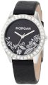 Morgan Women's M1010BSS Stainless Steel Floral Dial Watch