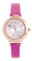 Ted Baker Women's TE2088 Find the Time Round Silver Analog Pink Strap Watch