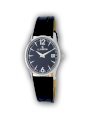 Le Chateau Women's 2672L-BLK Index Markings Dial with Date and Leather Band Watch