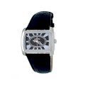 Le Chateau Women's 14006L-BLK Leather Extravagant Collection Textured Dial Watch