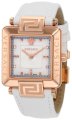 Versace Women's 88Q80SD497 S001 Reve Carrè Rose-Gold Plated Mother-Of-Pearl Diamond Leather Watch