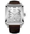 RSW Men's 9220.BS.L9.2.00 Hampstead Rectangular White Dial Brown Leather Watch