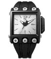 RSW Men's 7120.S1.R1.H5.00 Outland Square Automatic Black And Grey Pvd Silver Dial Rubber Watch