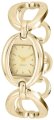  Nine West Women's NW1186CHGB Gold-Tone Oval Link Bracelet Watch
