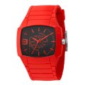 Diesel Watches Men's Bright Red Color Domination Analog Black Dial Watch