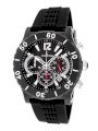 Le Chateau Men's 5440m-blk Sport Dinamica Chronograph Black Ion-Plated Rubber Band Watch