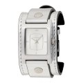 Vestal Unisex EA014 Electra Silver-Tone Leather Cuff Watch