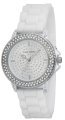  Vernier Women's VNR11071WT Glitzy Sparkle Rubber Strap Quartz Watch