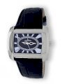 Le Chateau Men's 14006M-BLK Leather Extravagant Collection Textured Dial Watch