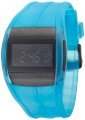 Vestal Men's CRU015 Crusader Black Ion-Plated Translucent Blue Polyurethane Surf Watch