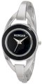 Morgan Women's M1086B Silver-Tone Black Dial Bangle Watch