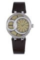 RSW Women's 6025.BS.L9.9.D1 Wonderland Round Golden Dial Diamond Brown Patent Leather Watch