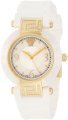 Versace Women's 92QCP11D497 S001 Rave IP Yellow-Gold White Ceramic Rubber Watch