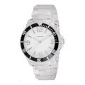  Vernier Women's VNR11099BK Clear Plastic Bracelet Quartz Watch